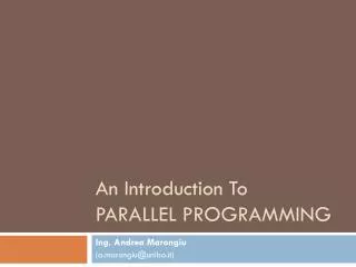 an introduction to parallel programming