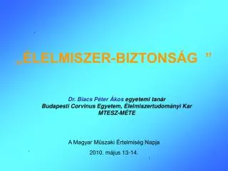 lelmiszer biztons g