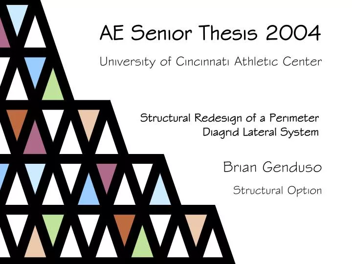 ae senior thesis 2004 university of cincinnati athletic center