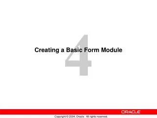 Creating a Basic Form Module
