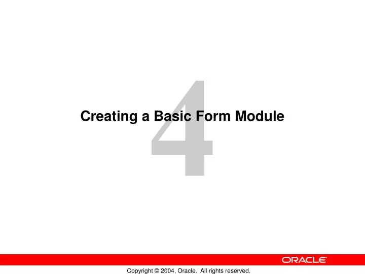 creating a basic form module