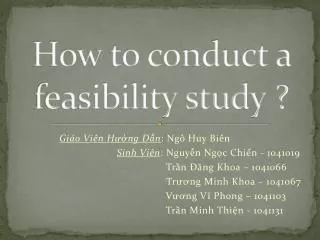 how to conduct a feasibility study