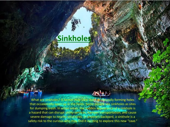 sinkholes