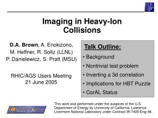 Imaging in Heavy-Ion Collisions