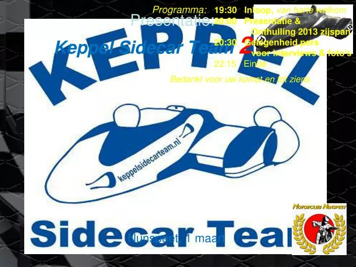 presentatie keppel sidecar team 2013