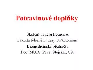 potravinov dopl ky