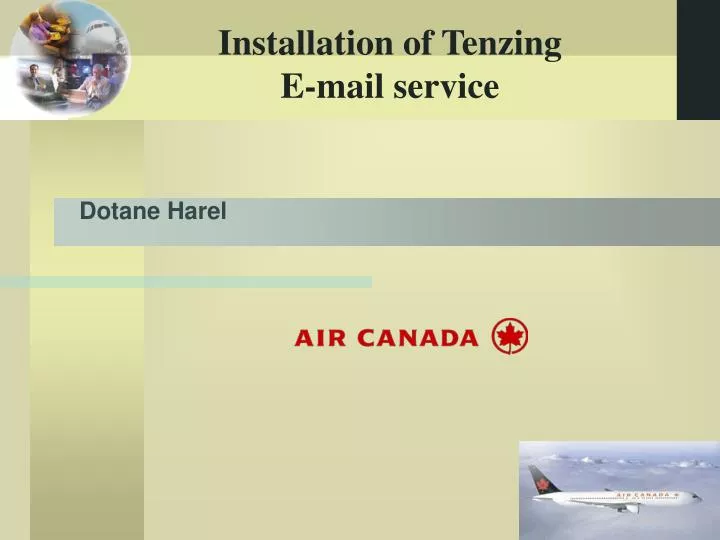 installation of tenzing e mail service