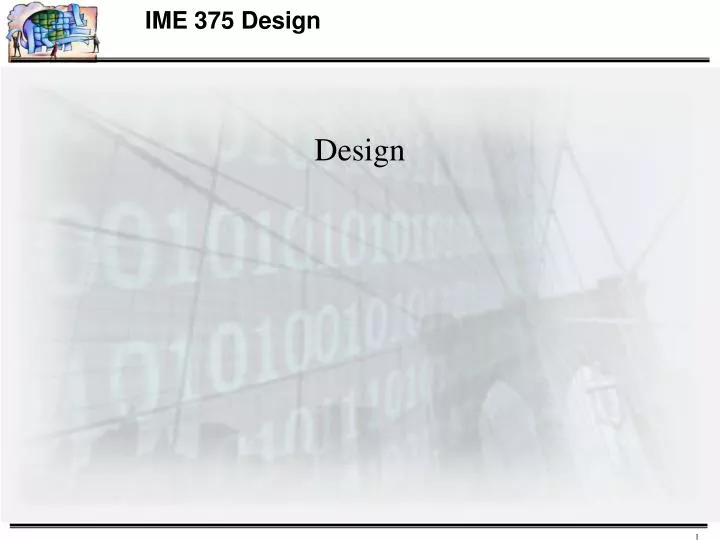 ime 375 design