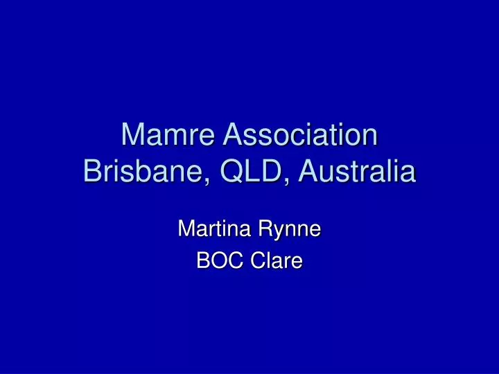 mamre association brisbane qld australia