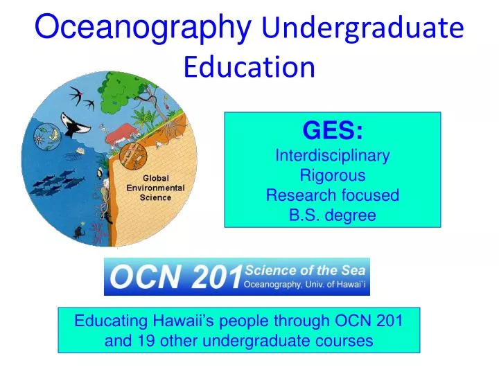 oceanography undergraduate education