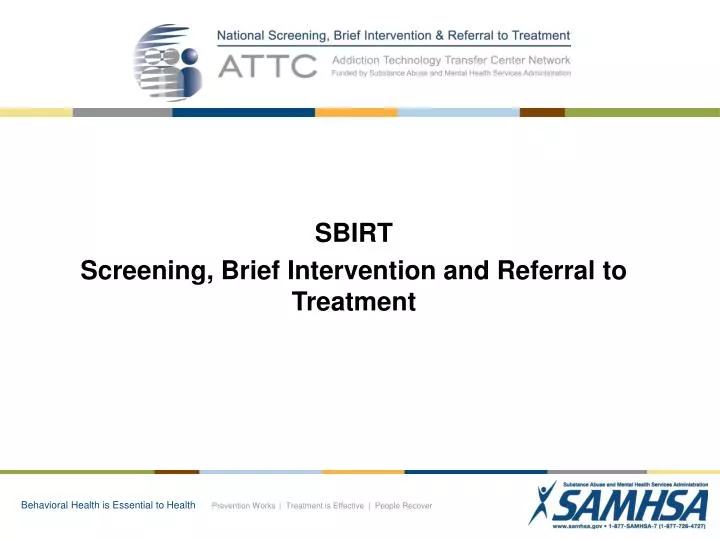 sbirt screening brief intervention and referral to treatment