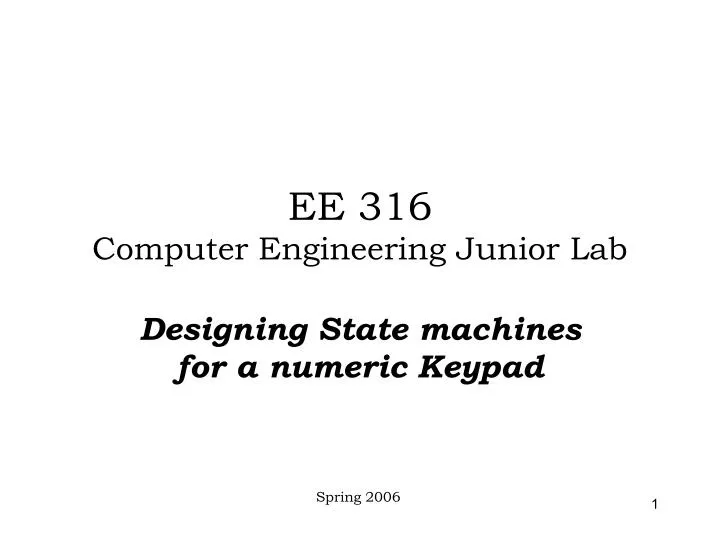 designing state machines for a numeric keypad