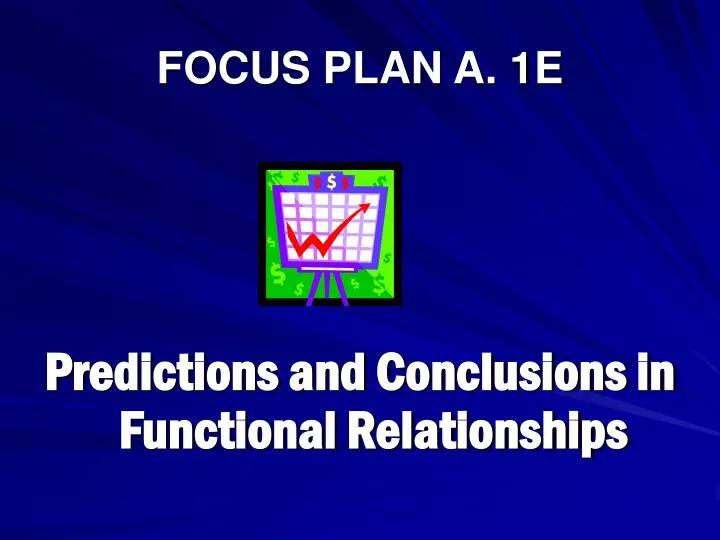 focus plan a 1e