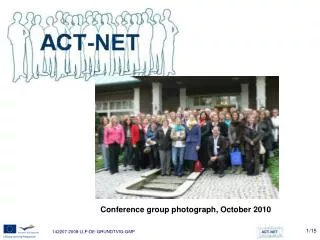 Conference group photograph, October 2010