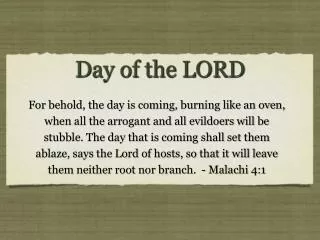 Day of the LORD
