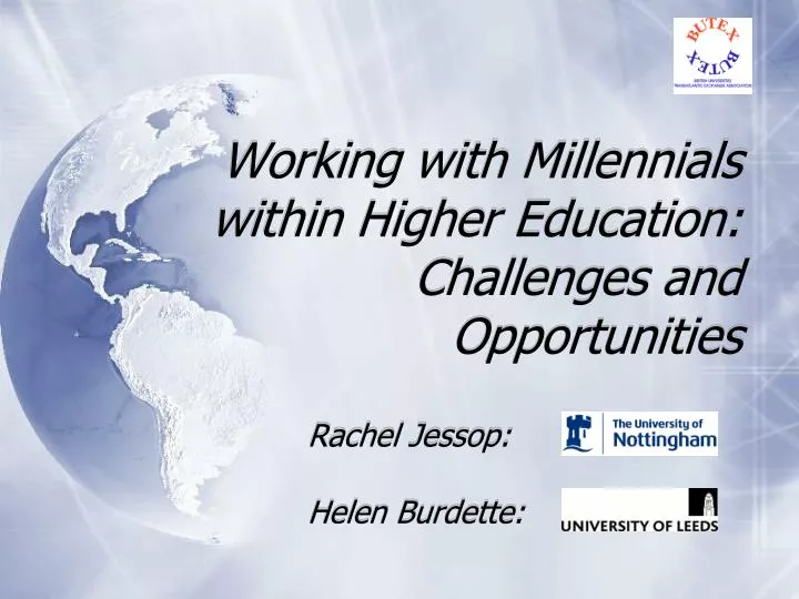 working with millennials within higher education challenges and opportunities
