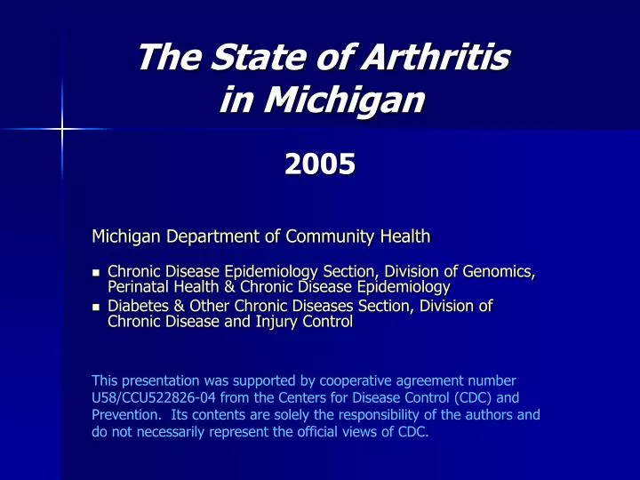 the state of arthritis in michigan