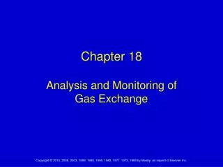 Chapter 18 Analysis and Monitoring of Gas Exchange