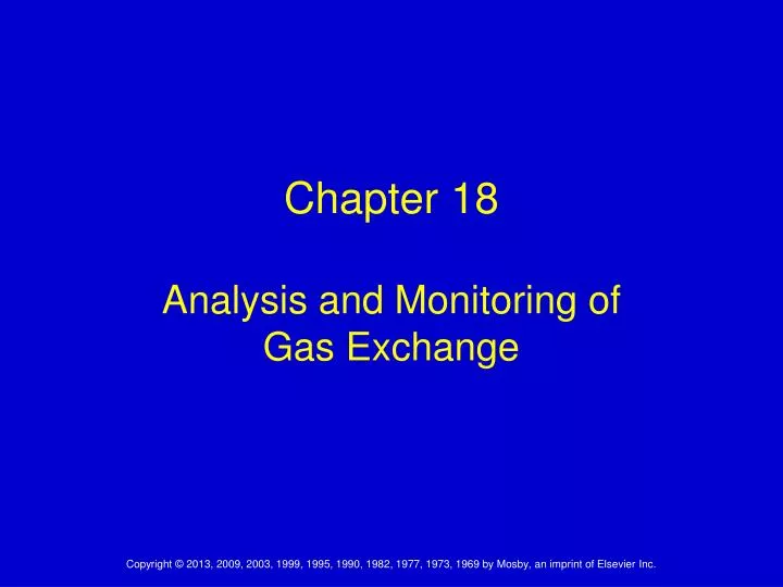 chapter 18 analysis and monitoring of gas exchange