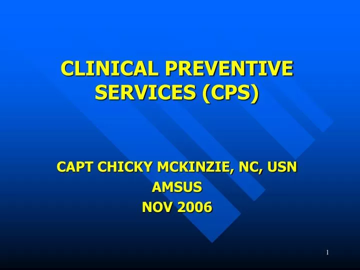 clinical preventive services cps