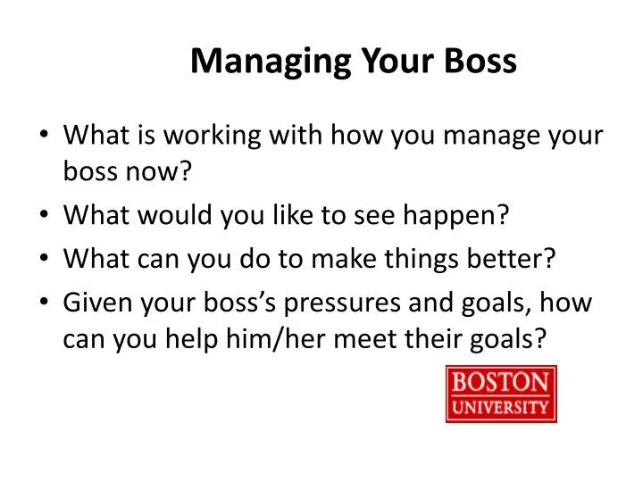 managing your boss