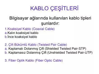 kablo e tler