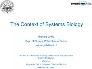 The Context of Systems Biology