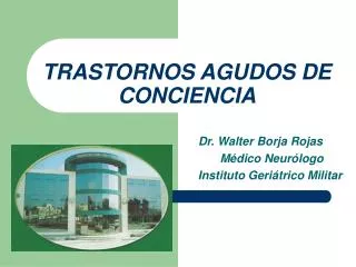 trastornos agudos de conciencia