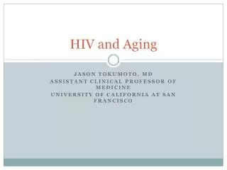 HIV and Aging