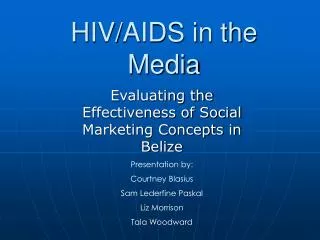 HIV/AIDS in the Media