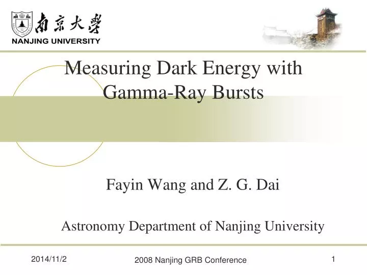 measuring dark energy with gamma ray bursts
