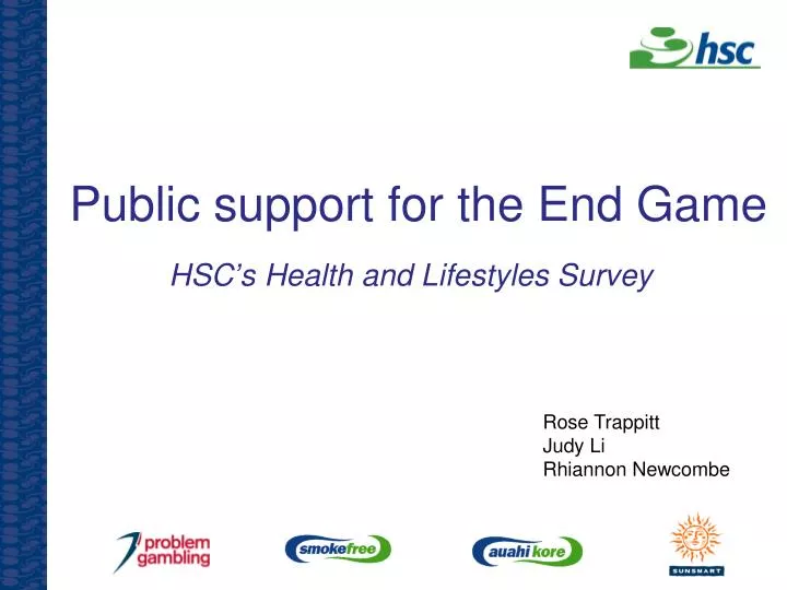 public support for the end game