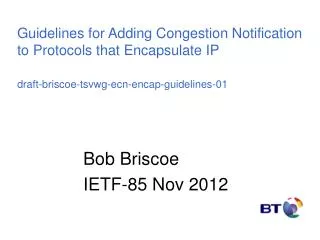 Bob Briscoe IETF-85 Nov 2012