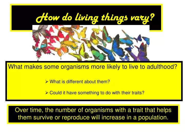 how do living things vary