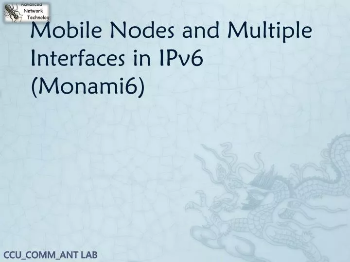 mobile nodes and multiple interfaces in ipv6 monami6