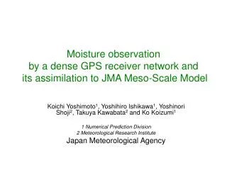 Moisture observation by fixed GPS receivers