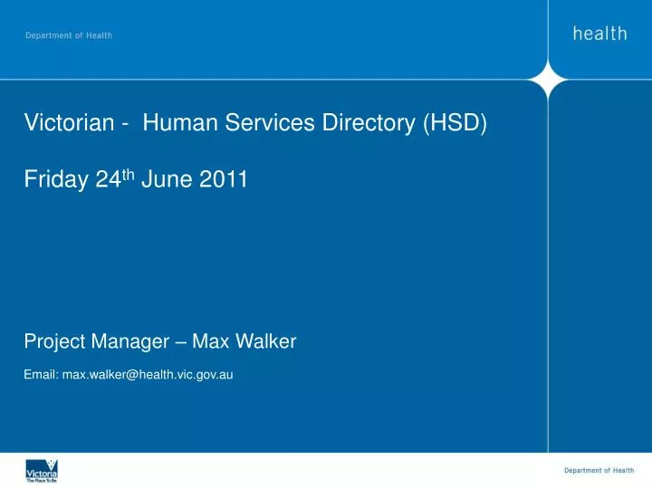 victorian human services directory hsd friday 24 th june 2011