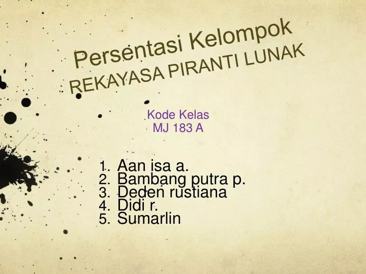 persentasi kelompok rekayasa piranti lunak