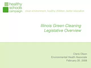 Illinois Green Cleaning Legislative Overview
