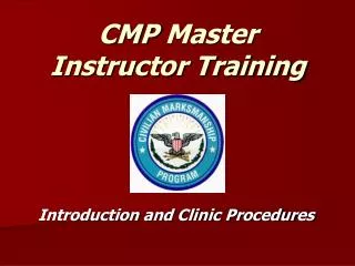 CMP Master Instructor Training