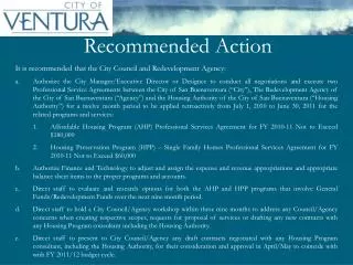 Recommended Action