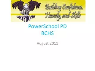 PowerSchool PD BCHS