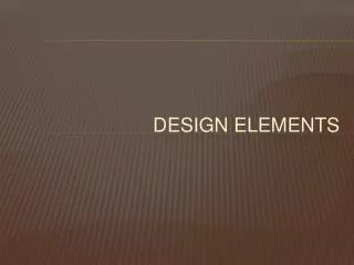 Design Elements