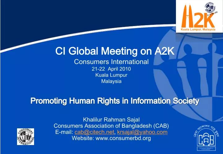 ci global meeting on a2k