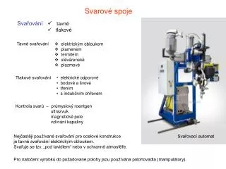svarov spoje