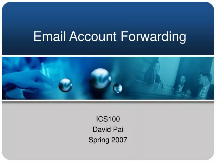 email account forwarding