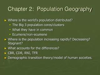 Chapter 2: Population Geography