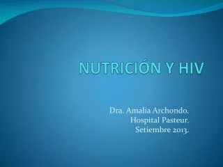 nutrici n y hiv