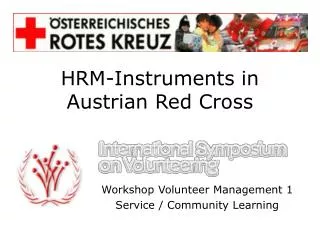 HRM-Instruments in Austrian Red Cross