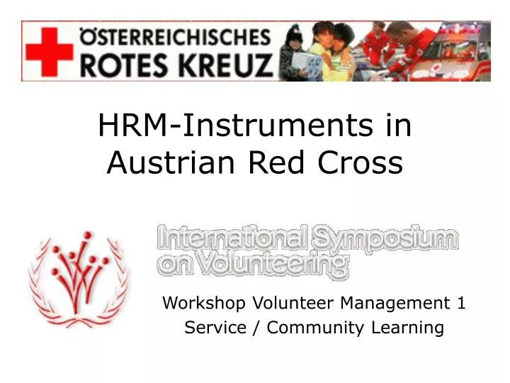 hrm instruments in austrian red cross